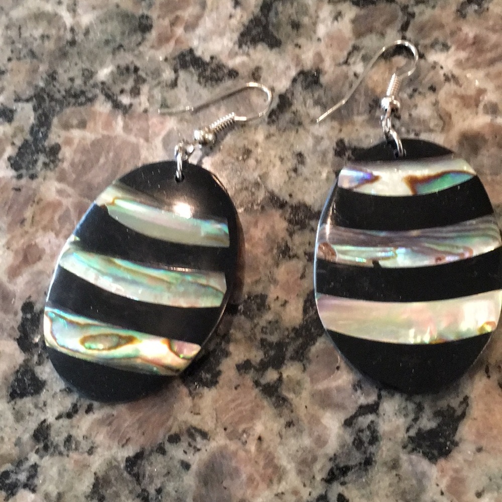 Earrings marbled